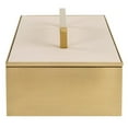 thumbnail image 4 of Uttermost Wessex Traditional Metal/Faux Shagreen Decorative Box in Brass/White, 4 of 8