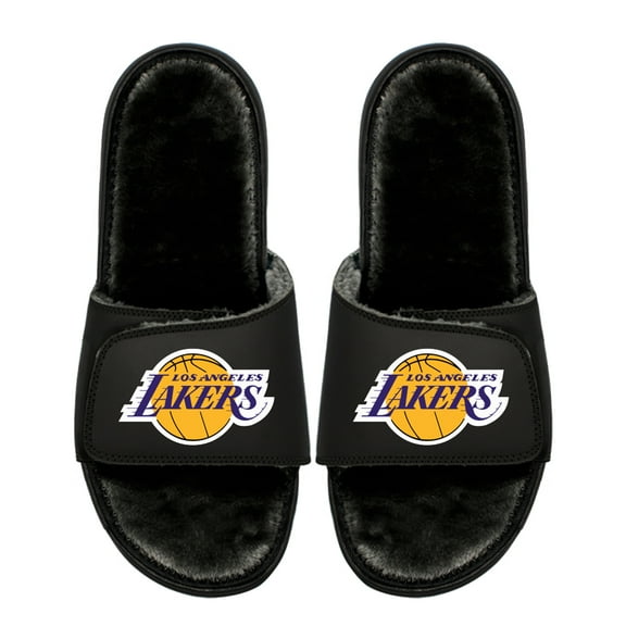 Youth ISlide  Los Angeles Lakers Logo Fur Slide Sandals