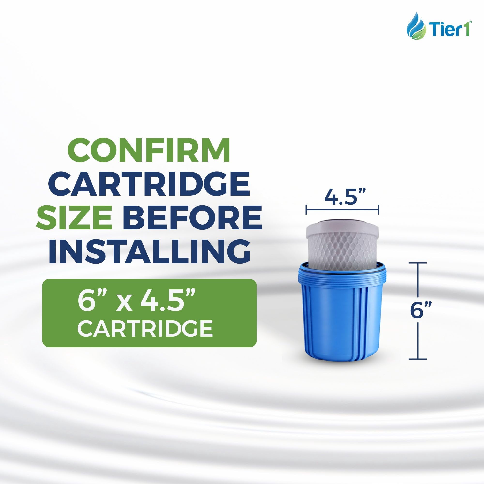 Tier1 5 Micron 10 x 4.5 Water Filter | Spun Wound Polypropylene Whole House Sediment Water Filter Cartridge | Replacement for Pentek WP5BB97P, 3M Aqua-Pure AP810 | 4.5 x 10 Water Filter (3-Pack)