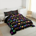 thumbnail image 3 of Castle Fairy Kids Boys Girls Kawaii Colorful Stars Print Full Size Comforter Sets 3-Piece,Cartoon Universe Galaxy Bedding Comforter Set,Cute Starry Sky Lightweight Bedding Sets, 3 of 8