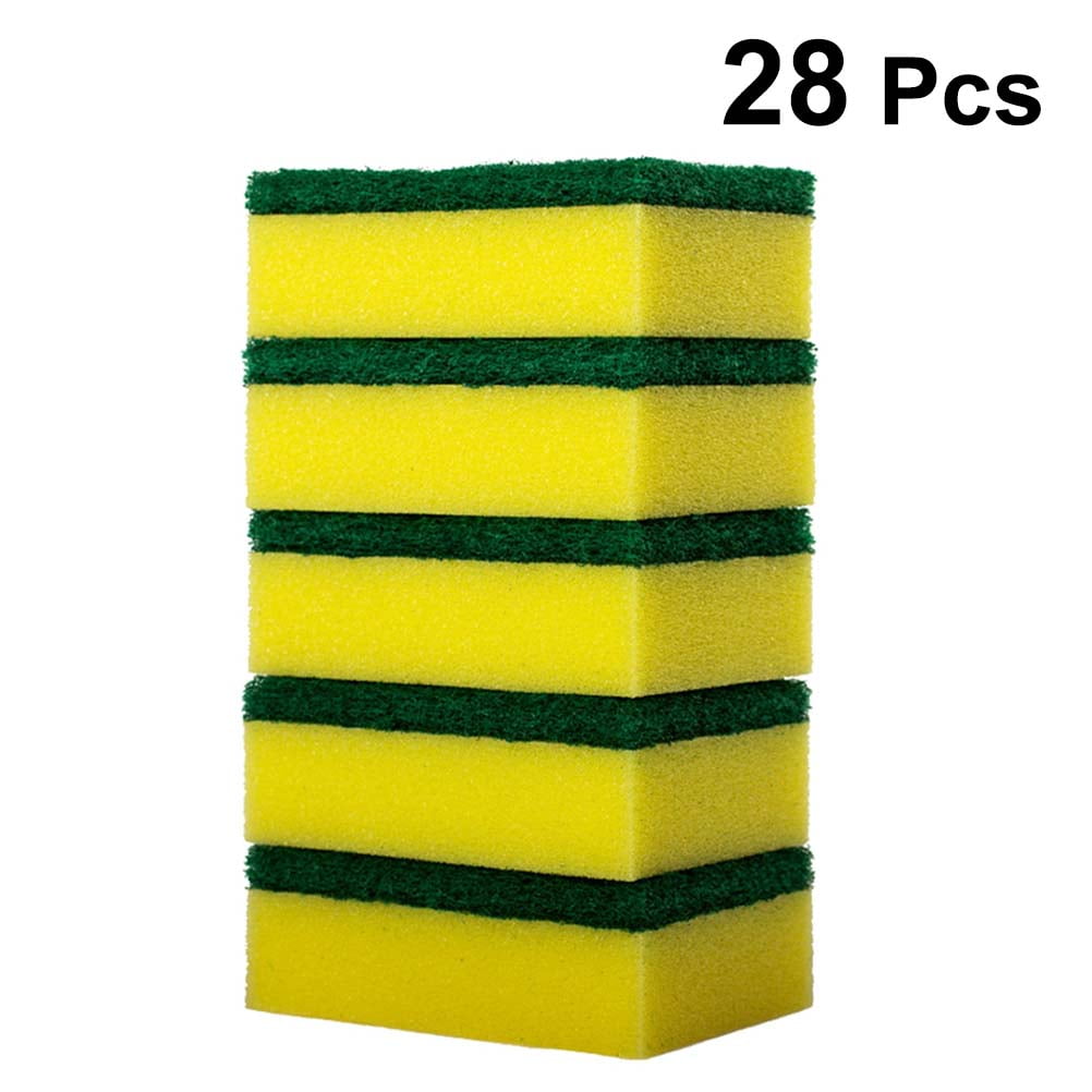 28PCS Sponge Eraser Cleaning Pads Dish Washing Stains Removing Kitchen 