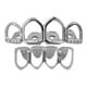 thumbnail image 2 of 18k Plateado Hueco Cara Abierta Superior Inferior Colmillo Boca Dientes Cosplay Plata Sunnimix Tapas de dientes bucales, 2 of 5