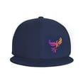 thumbnail image 3 of DouZhe Flat Brim Cap Snapback Hat, Animal Bird Phoenix Prints Adjustable Blue Adult Baseball Cap, 3 of 6