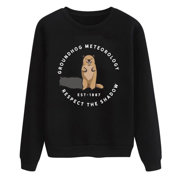 Gibobby Temperamento Pullover Top sudadera de – Sudadera del día de la Sudadera cómoda para mujer para de la (tipo 2)(Negro, L)