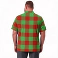 thumbnail image 4 of Domzest Men's Big and Tall Polo Shirts Short Sleeve Moisture Wicking Plus Size T Shirts Quick Dry Collared Plaid Golf Shirt Green 7XL, 4 of 6