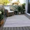 thumbnail image 6 of Addison Rugs Chantille Indoor/Outdoor Transitional Stripes Lavender Washable Rectangle Rug, 2'6" x 3'10", 6 of 6