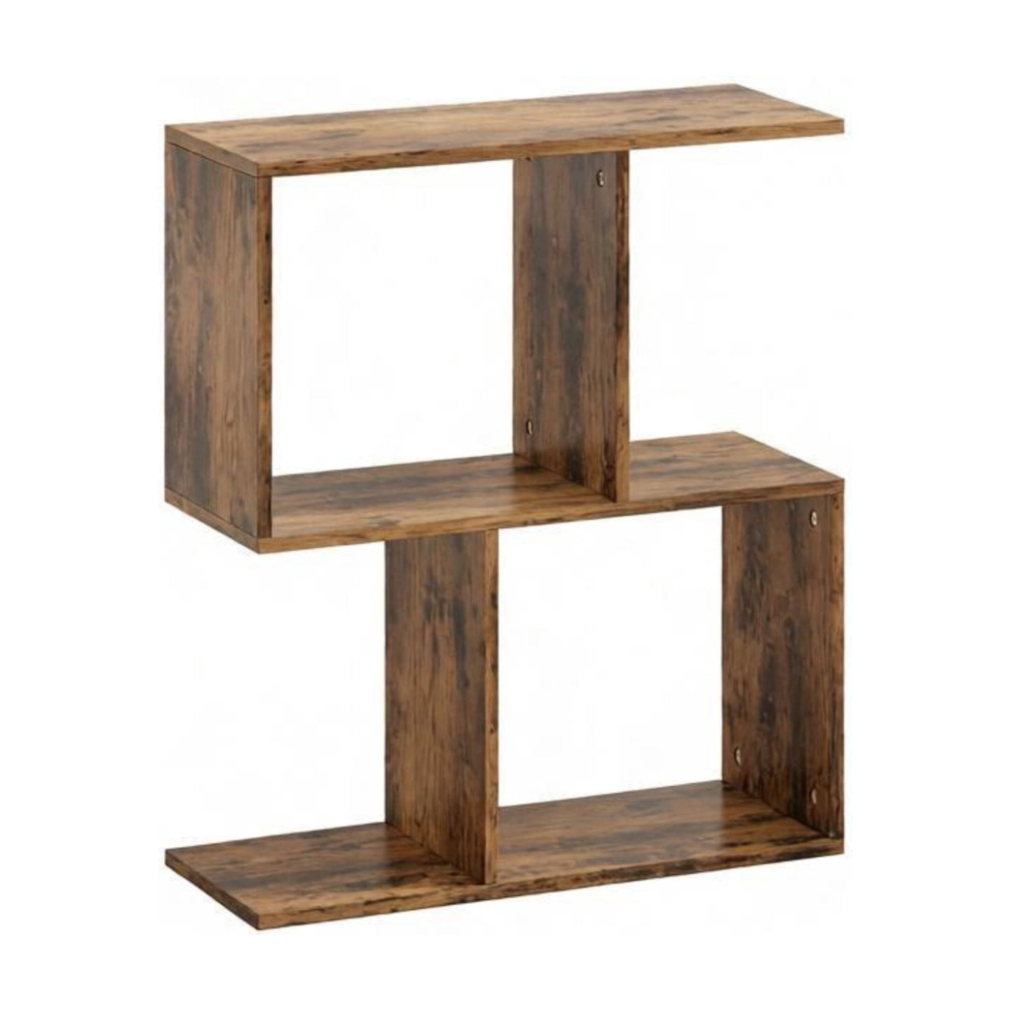 3-Tier S-Shape Side Table with Open Compartments for Narrow Spaces