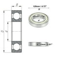 thumbnail image 4 of 6213ZZ Deep Groove Ball Bearings 65x120x23mm 1 Pc Lubricated Bearings Scooter Skateboard Wheel, 4 of 6