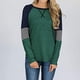 thumbnail image 1 of Pntutb Moda Mujer Cuello Redondo Manga Larga Estampado Patchwork Casual Camiseta Blusa Pntutb Pntutb-2092, 1 of 6