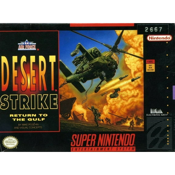 Restored Desert Strike: Return to the Gulf (Super NES, 1992) (Refurbished)