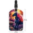 thumbnail image 6 of Square 2Pack PU Leather Unicorn Cruise Luggage Tag with Privacy Cover and Name ID Tag for Travel Handbags Backpacks Luggage Tags, 6 of 6
