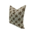 thumbnail image 3 of Fabdivine Thick Linen Hand Block Print Vintage Throw Cushion Cover , 26"X26", Brown, 3 of 7