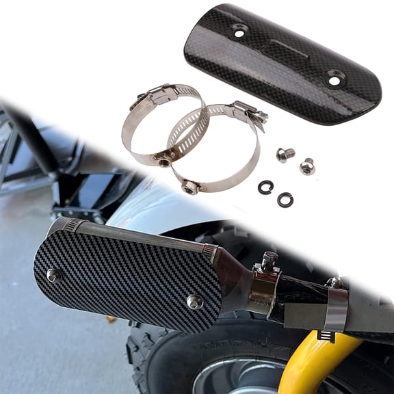 Exhaust Heat Shield Protector Carbon Fiber Universal for Dirt Bikes Motorcycle