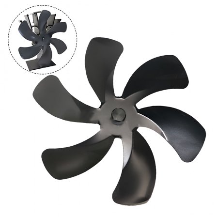 ZEPARO Heat Powered 6 Leaves Stove Fireplace Fan Heat-Resistant Energy-Saving Fan Blades