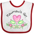 thumbnail image 3 of Inktastic Mawmaw's Girl Heart Flowers Girls Baby Bib, 3 of 4