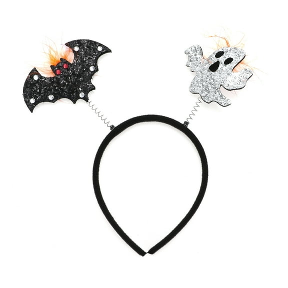 Unique Bargains 1 Pc Novelty Bat Pattern Headband for Halloween 4.72" Diameter Black Orange