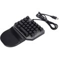 thumbnail image 2 of Single Hand Keyboard, Wear Resisting Comfortable Grip Gaming One Handed Video Games PC Accessories Keyboards Mechanical Game RGB Backlit Mobile Phone Accessory Wired for PUBG XP, 2 of 8