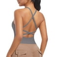 thumbnail image 4 of ZyeKqe Workout Tank Tops for Women Sleeveless Crisscross Back Athletic Shirts Deep V Neck Stretchy Slim Fitted Yoga Top, 4 of 6