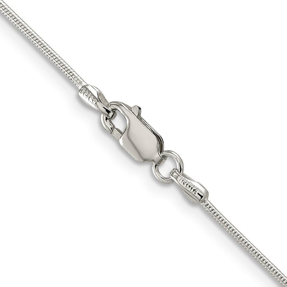 Auriga Fine Jewelry 925 Sterling Silver 1mm Snake Chain Anklet 9inch for Women