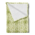 thumbnail image 2 of Botanical Soft Flannel Fleece Throw Blanket, Repeating Pattern with Silhouettes of Olive on Leafy Branches, Cozy Plush for Indoor and Outdoor Use, 50" x 60", Avocado Green Ivory, by Ambesonne, 2 of 5