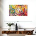thumbnail image 3 of Elephant Stock Abstracted Petals I Wall Art - Horizontal Multi Panel Canvas - Living Room Wall Decor - Floral And Botanical Multi Panel - Orange And Pink Decor By Silvia Vassileva - 33" x 20", 3 of 8