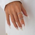 thumbnail image 4 of Yoyauz Women's Thick Gold Rings 18K Gold Plated Ring Set Thick Dome Rings Adjustable（3PCS), 4 of 9