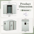 thumbnail image 6 of CarButler 8x4ft Metal Outdoor Storage Shed with Window and Lockable Sliding Doors for Garden Backyard Patio Lawn White, 6 of 8