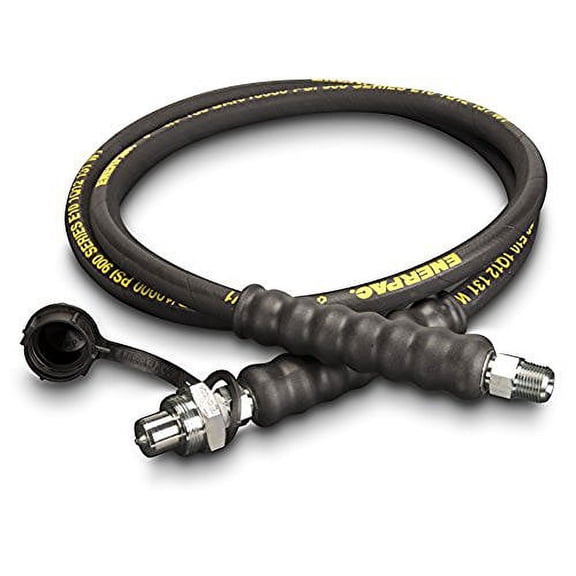 Enerpac HC9306 High-Pressure Hydraulic Hose, 900 Series, 6' x 0.38", Black