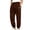 Brown, variant on Boys Girls Sweatpants Elastic Waist Jogger Sports Pants with Pockets Straight Leg Ankle Cuff Bottoms for Outdoor Exercise