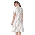 thumbnail image 2 of Bixox Robe d'Été à Manches Courtes pour Femmes Robe Ample Longueur Genou avec Poches-Imprimé Léopard, 2 of 7
