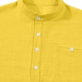 thumbnail image 7 of Ohufall Henry T-Shirt for Men Button Short Sleeve T Shirts with Pocket Solid Color Casual Tops, 7 of 7