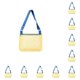 thumbnail image 2 of Inteprter Bolsa de malla diseñada con hombro ajustable de nailon para juguetes de playa y almacenamiento Bolsa de malla de malla de juguete de cinturón azul amarillo 24*20cm 10Conjunto, 2 of 6
