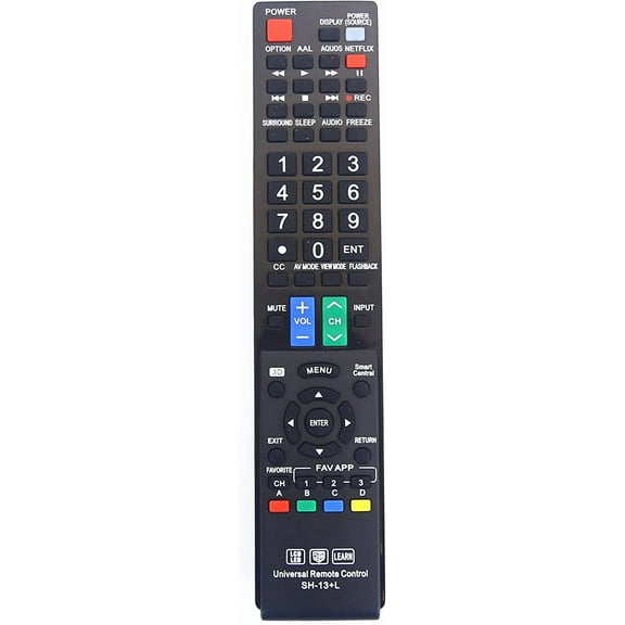 Sharp GB004WJSA Universal Remote Control for All Sharp Brand TV, Smart TV - 1 Year Warranty