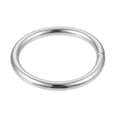 thumbnail image 4 of 25mm Metal O Rings Non-Welded for Straps Bags Belts DIY Silver Tone 50pcs, 4 of 5