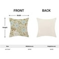 thumbnail image 5 of Spring Floral Throw Pillow Covers 20x20 Set of 2, Pattern on Brown Decorative Pillow Covers Daisy Flowers Print Linen Outdoor Cushion Cover Colourful Floral Pillowcase for Sofa Couch Farmhouse, 5 of 6