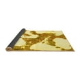 thumbnail image 2 of Ahgly Company Indoor Round Abstract Yellow Modern Area Rugs, 4' Round, 2 of 4