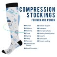 thumbnail image 2 of FORMRS Womens Knee High Socks Casual Long Thick Travel Daily Wear, 1 Pair, Simple Cartoon Snowmen, 2 of 6