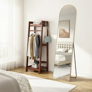 EDX Arched Full Length Mirror 59x16 Full Body Mirror Rectangle Free Standing Wall Mounted Leaning Hanging Floor Mirrors, Gold