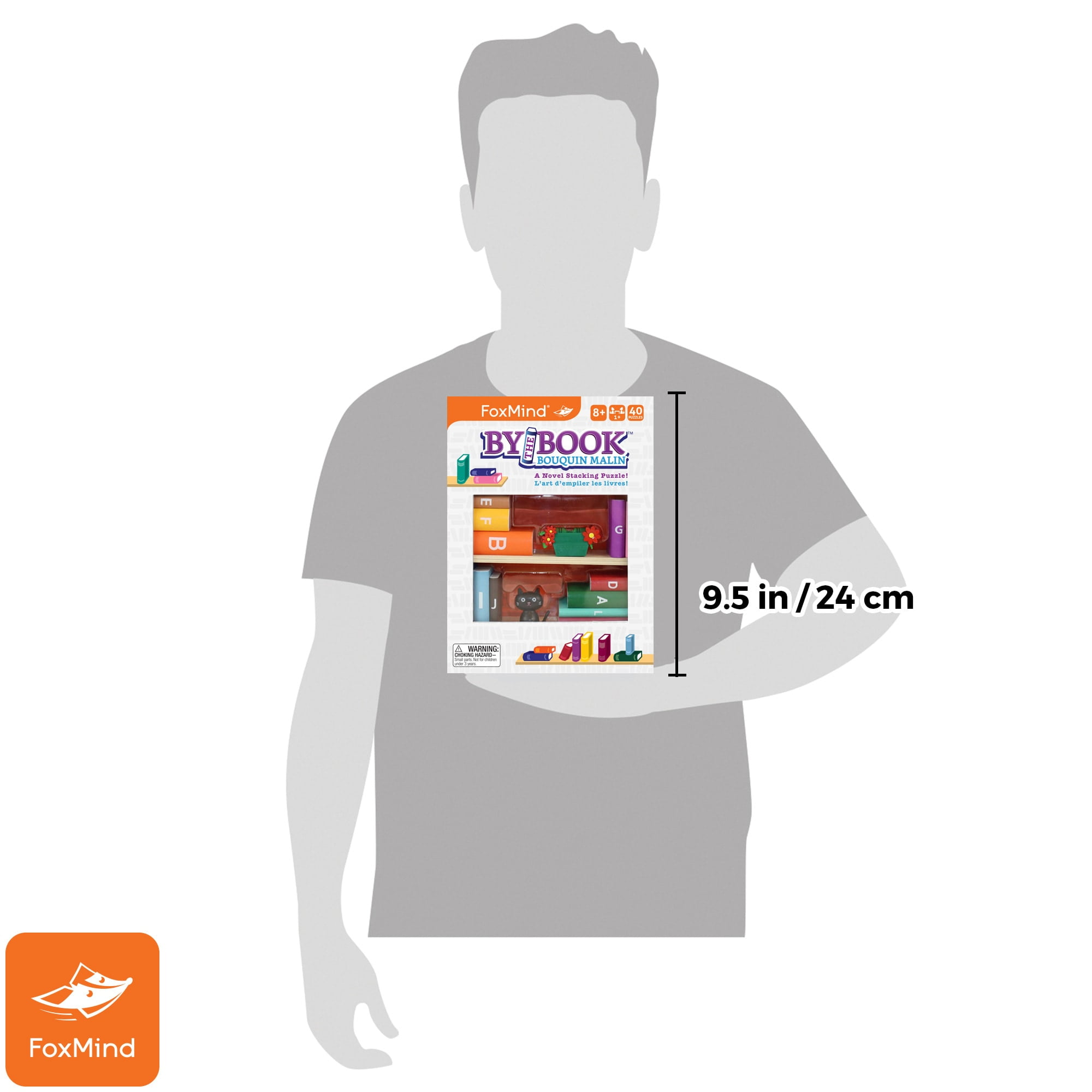 FoxMind Games: By The Book - A Novel Stacking Puzzle, Brainteaser Logic Thinking With 40 Challenges, Ages 8+, 1+ Player