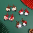 thumbnail image 3 of Billuyoard Pinzas navideñas para el pelo, horquilla de cuerno de ciervo, estilo bonito, decoración para la cabeza, diario, diadema, Kits de decoración para fiestas Caqui, 3 of 6