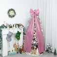 thumbnail image 4 of Christmas Tree Topper Bow，67x16 Inch Velvet Extra Large Room Decor Ribbon Bow for Wedding Engagement Birthday Party，Giant Xmas Bow Decorations for Home Wreath Door Wall(Pink), 4 of 14