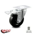thumbnail image 2 of 4 Inch Phenolic Wheel Swivel Top Plate Caster with Total Lock Brake SCC, 2 of 2