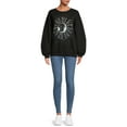 thumbnail image 2 of Wound Up Juniors' Celestial Sky Graphic Fleece Sweatshirt, 2 of 5