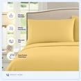 thumbnail image 3 of Sweet Home Collection California King Sheet Sets, Classic 1800 Series Deep Pocket 4 Piece, Luxury Soft Microfiber Bed Sheet Sets, Yellow, 3 of 5