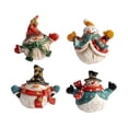 thumbnail image 3 of Figuras navideñas, estatuas navideñas de mesa, esculturas de mesa pintadas a mano Estilo C 4 piezas., 3 of 9