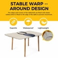 thumbnail image 4 of Abstract Art Sun Table Cloths for 3 Foot Rectangle Tables, Modern Art Black Round Rustic Patio Waterproof Elastic Fitted Tablecloths, Washable Rectangular Table Cover for Camping, 4 of 8