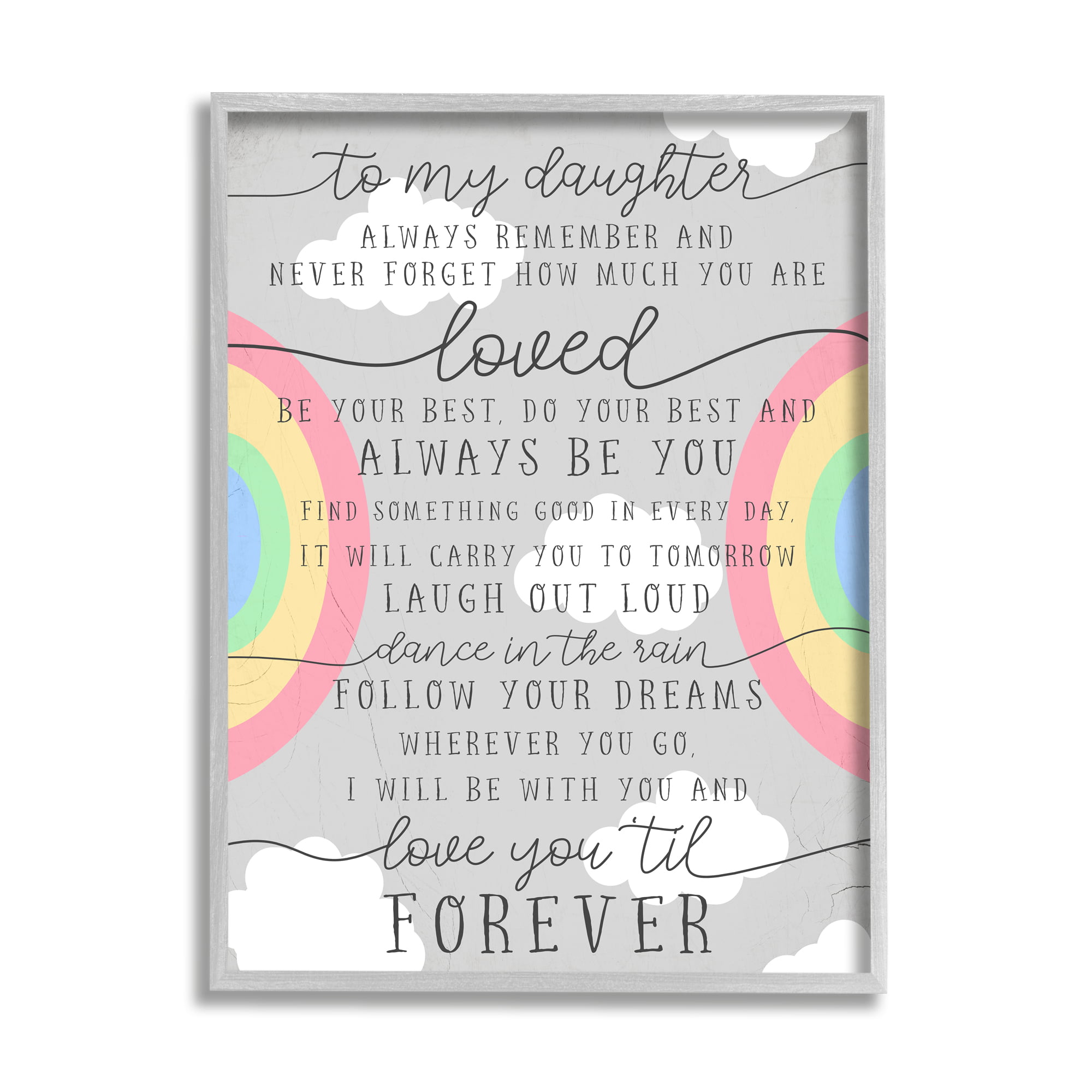 MUM DAD Wall/Door MDF Plaque OUR DEAR DAUGHTER ALWAYS REMEMBER WE LOVE YOU 
