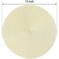 thumbnail image 5 of Round Braided Placemats Set of 6 Table Mats for Dining Tables Woven Washable Non-Slip Place Mats 15, 5 of 5