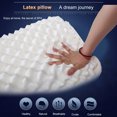 thumbnail image 3 of Coofit Latex Orthopedic Pillow Soft Cozy Breathable Neck Sleep Pillow Contour Pillow, 3 of 10