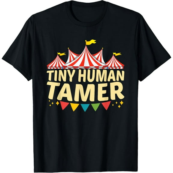 Tiny Human Tamer Funny Aesthetic Circus Art Carnival T-ShirtMen and women, Black T-shirt, size: Extra large
